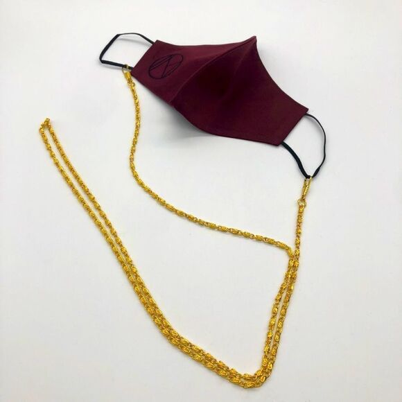 💝Convertible Gold Tone Masked Necklace - Picture 1 of 3